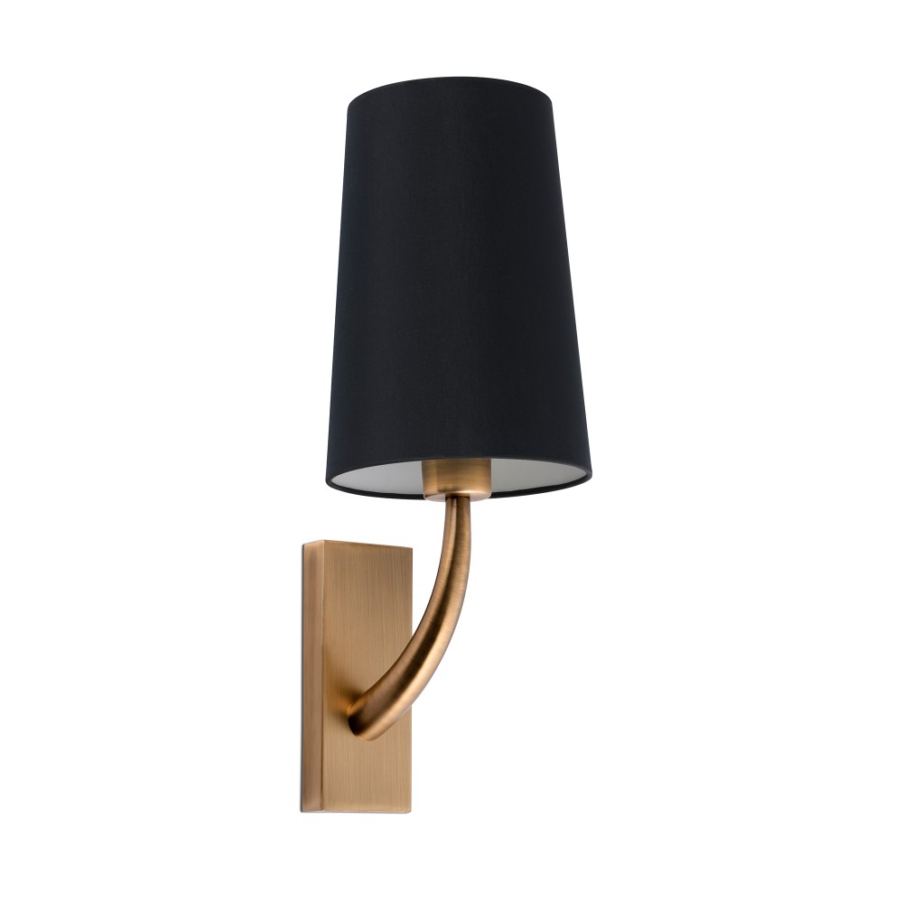 Faro Rem Aplique Oro Viejo Pantalla Negra 29681-21