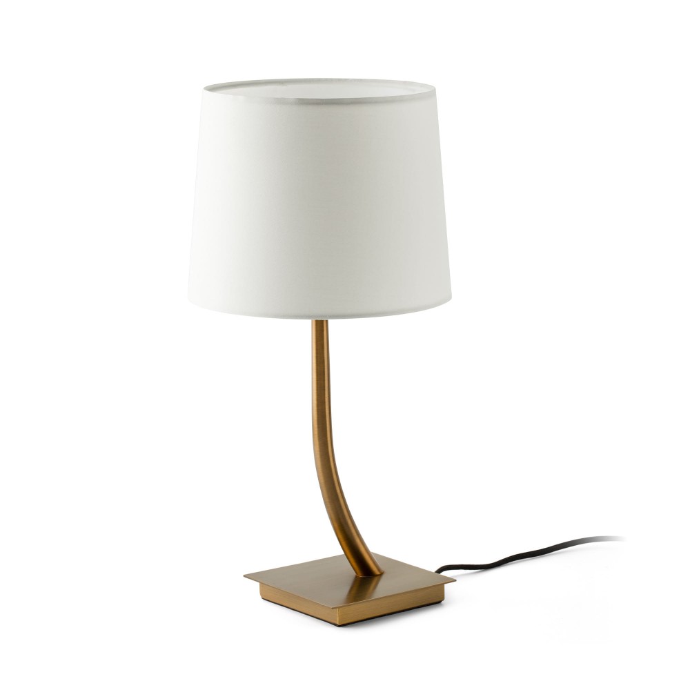 Faro Rem Sobremesa Bronce Pantalla Blanca 29685-04