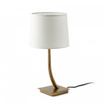 Faro Rem Sobremesa Bronce Pantalla Blanca 29685-04