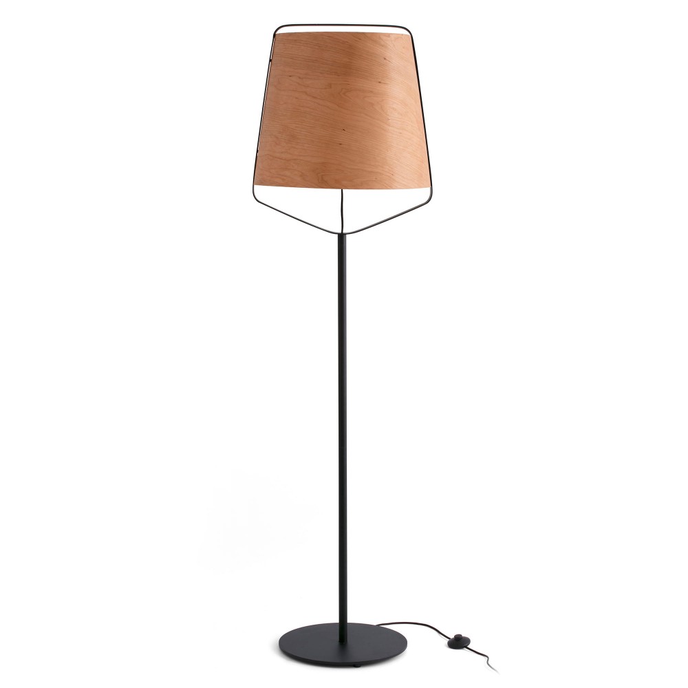 Faro Stood Pie Salon E27 Negro Madera Max 20W 29847