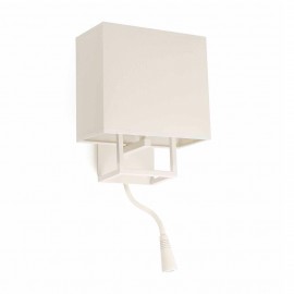Faro Vesper Aplique Blanco E14 20W Lector Led 29982