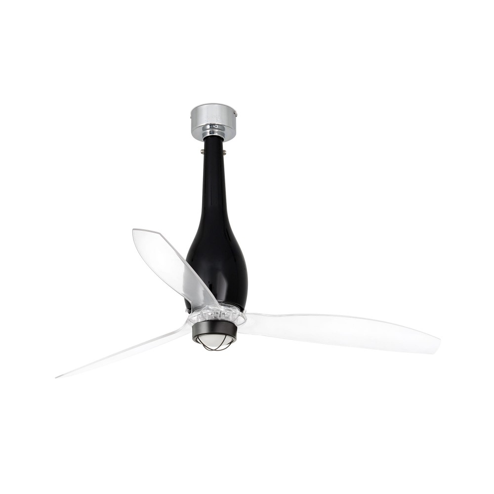 Faro Ventilador Eterfan ø1280Mm Negro Brillo Palas Trans 17W 3000K 32002-10