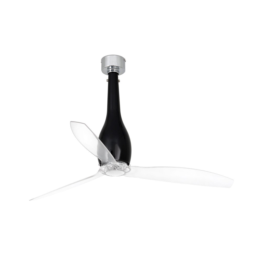 Faro Ventilador Eterfan M Ventilador Negro Brillo-Transparente Wiz 32002Ww