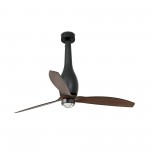 Faro Ventilador Eterfan ø1280 Mm Negro Mate Palas Madera 17W 3000K 32004-10