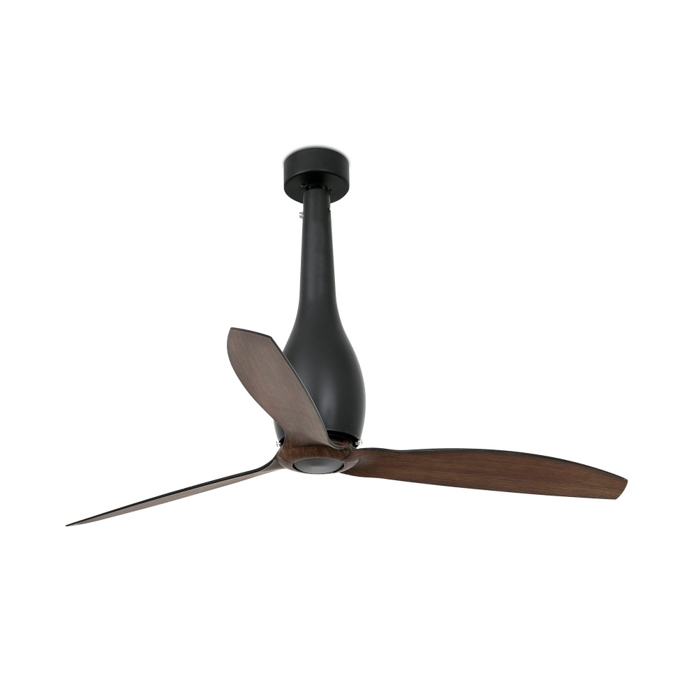 Faro Ventilador DC ETERFAN Negro Mate Madera 32004