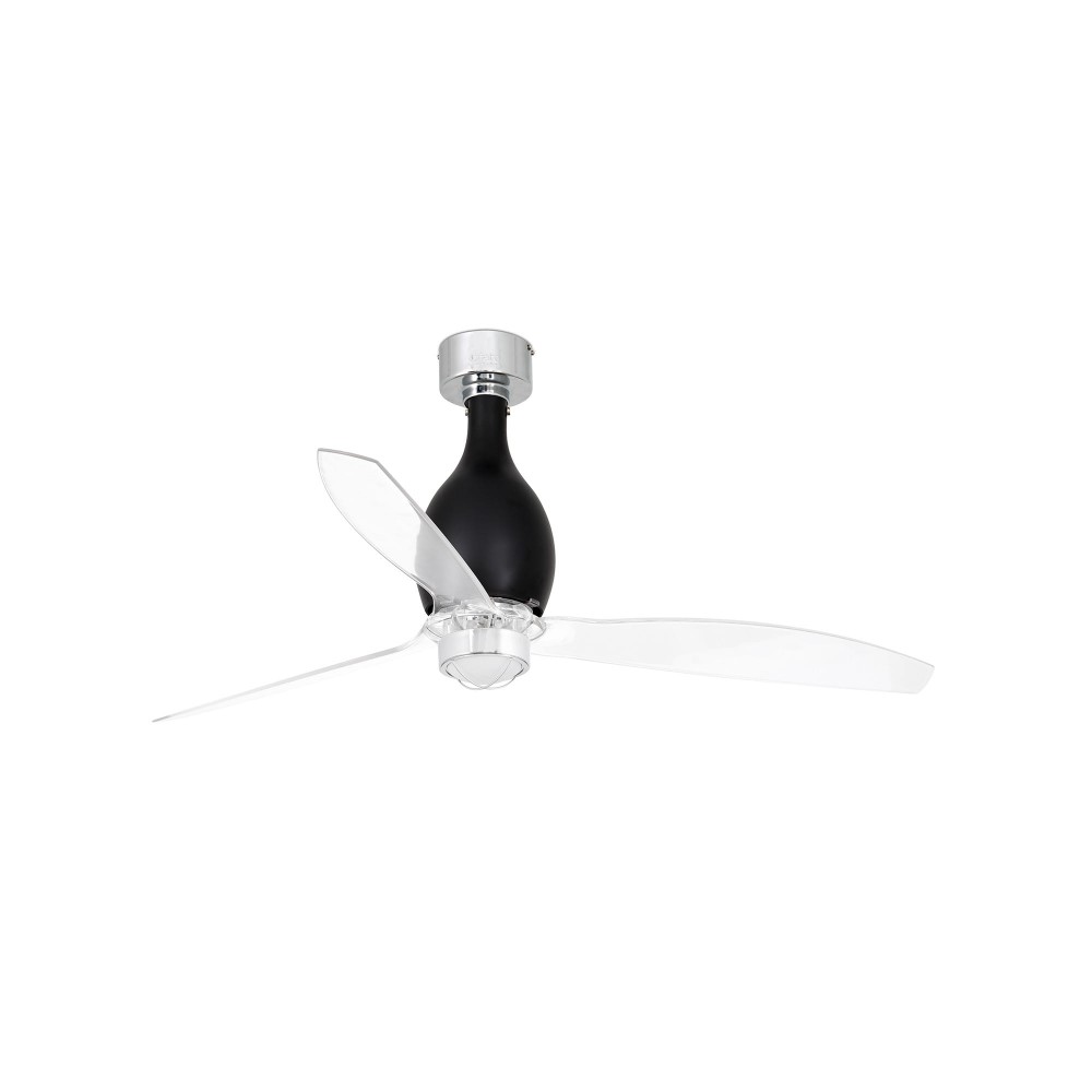 Faro Ventilador Mini Eterfan M Led Ventilador Negro Brillo-Transparente Wiz 32026Ww-10