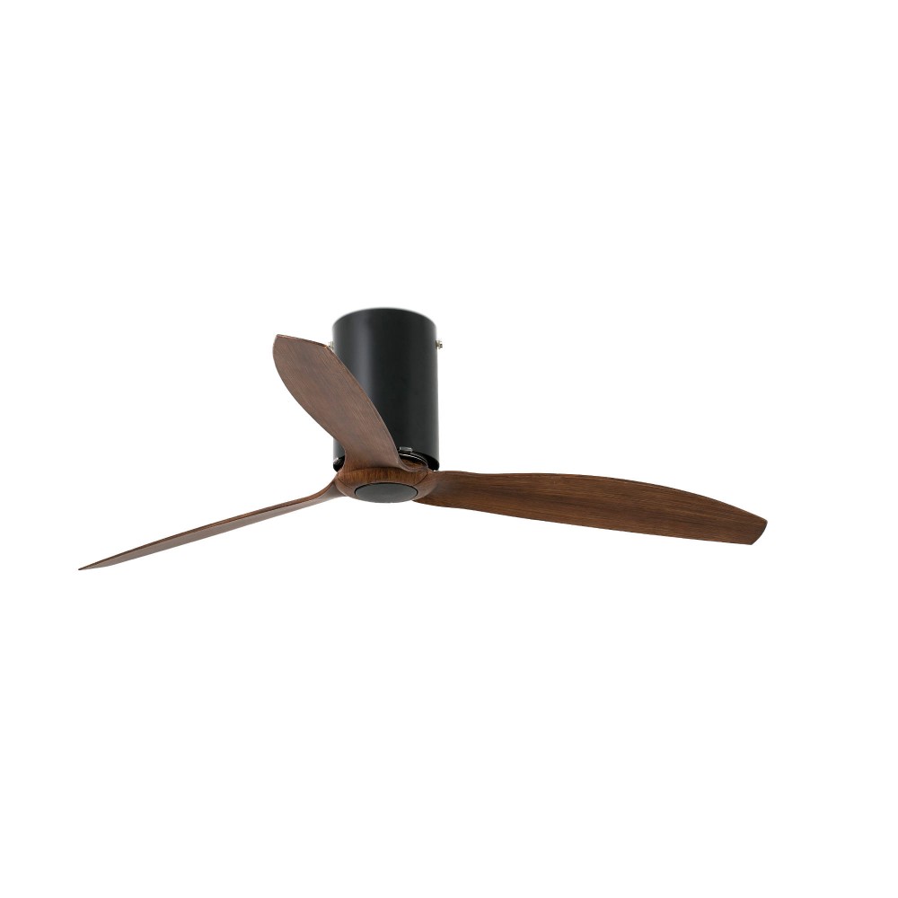 Faro Ventilador DC MINI TUBE FAN Negro Mate Madera 32042