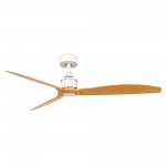 Faro Ventilador Just Fan Ø1280mm Blanco 3 Palas Madera Clara