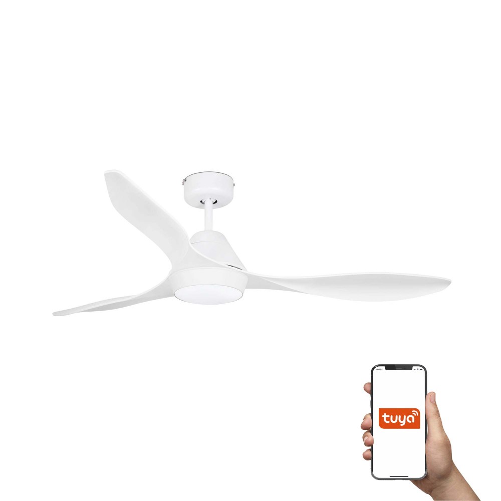 Faro Ventilador Polaris L Led Ventilador Blanco Tuya 33346Wt