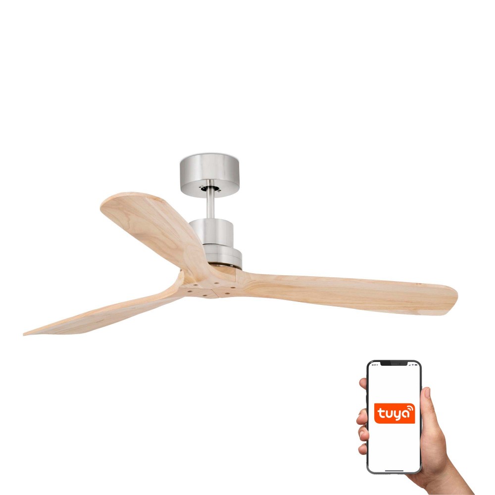 Faro Ventilador Lantau L Ventilador Niquel Mate-Pino Tuya 33373Dcwt