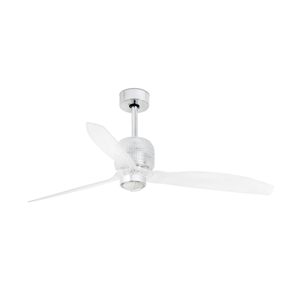 Faro Ventilador Deco Fan ø1280 Mm Cromo 3 Palas Trans 17W 3000K 33394D-9