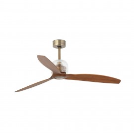 Faro Ventilador Deco Fan M Ventilador Oro-Nogal Wiz 33398Dww