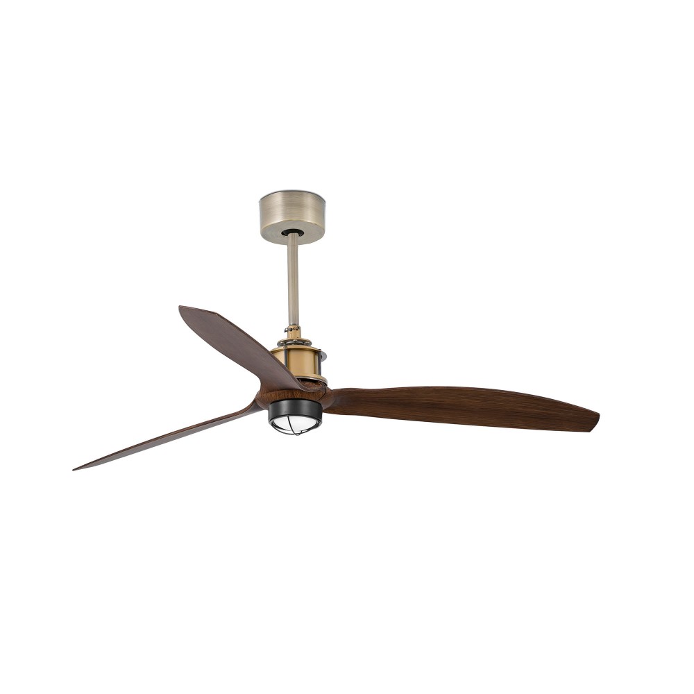 Faro Ventilador Just Fan M Led Ventilador Oro Viejo-Nogal Wiz 33398Ww-10
