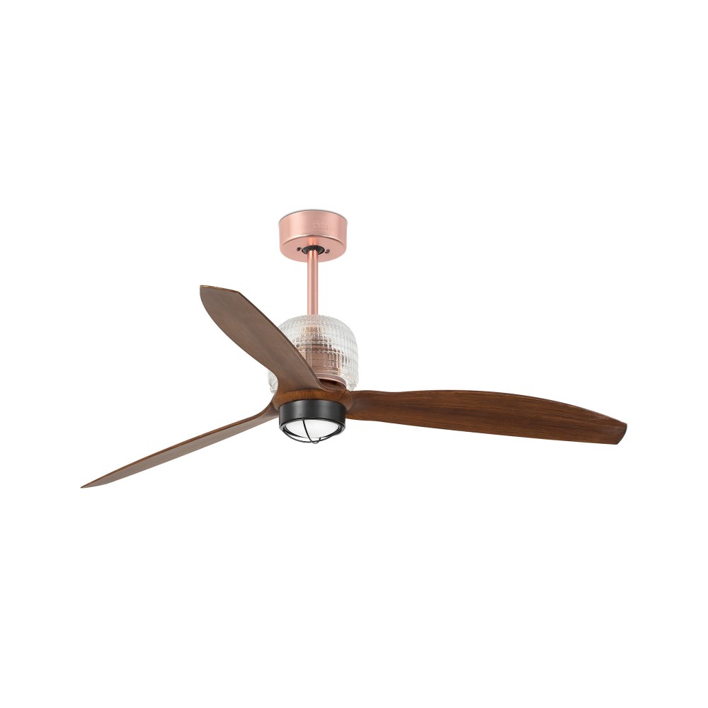Faro Ventilador Deco Fan M Led Ventilador Cobre-Nogal Wiz 33399Dww-10
