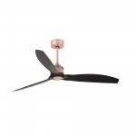 Faro Ventilador Just Fan ø1280Mm Cobre 3 Palas Negras 33418