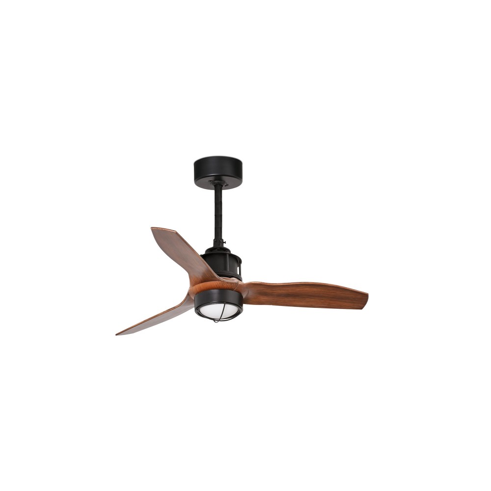 Faro Ventilador Just Fan S Led Ventilador Negro-Nogal Wiz 33425Ww-10