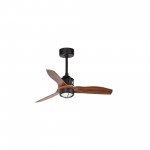 Faro Ventilador Just Fan S Led Ventilador Negro-Nogal Wiz 33425Ww-10