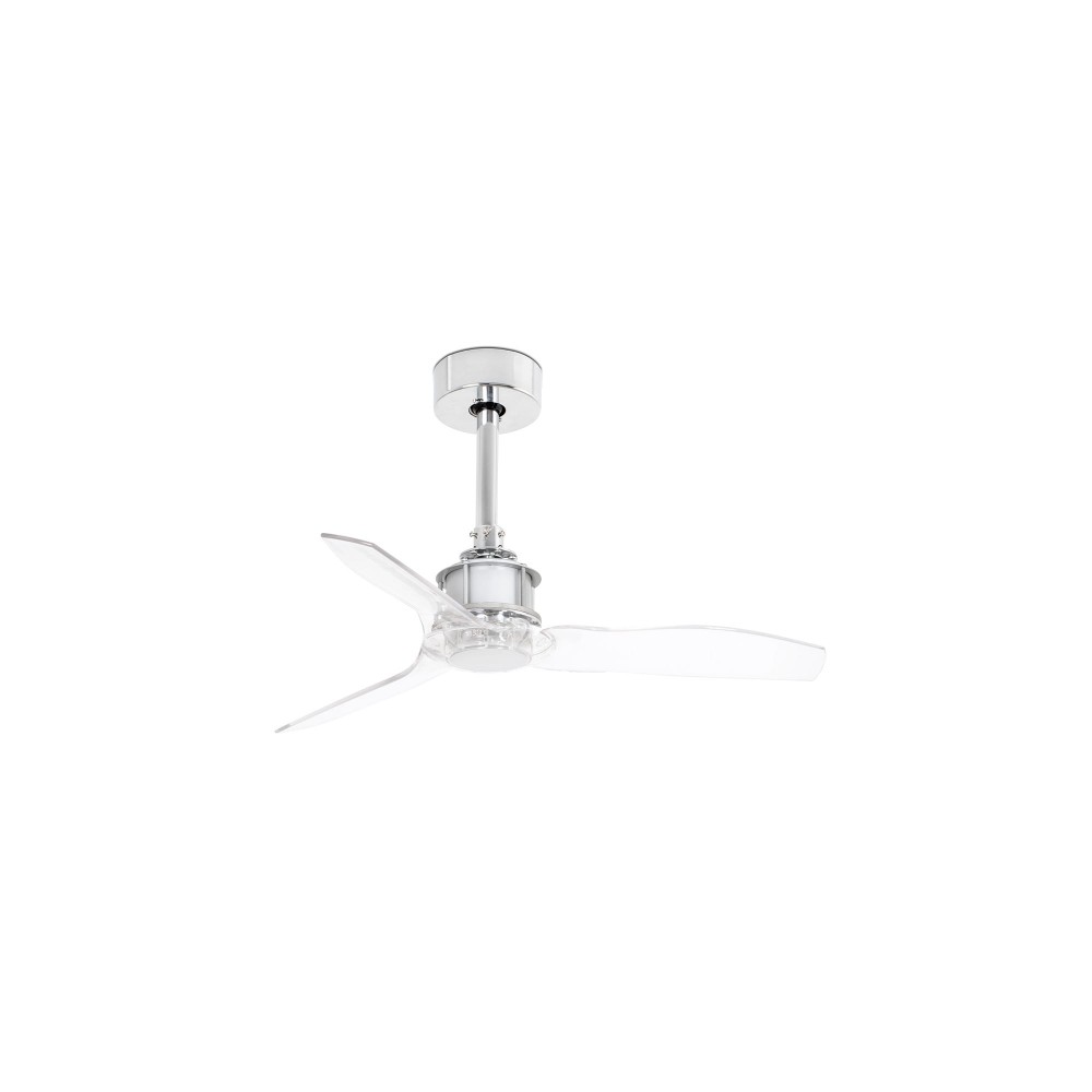Faro Ventilador DC MINI JUST FAN Cromo Transparente 33426