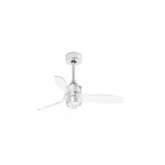 Faro Ventilador Just Fan Xs ø810 Mm Cromo Palas Trans 17W 3000K 33426-9