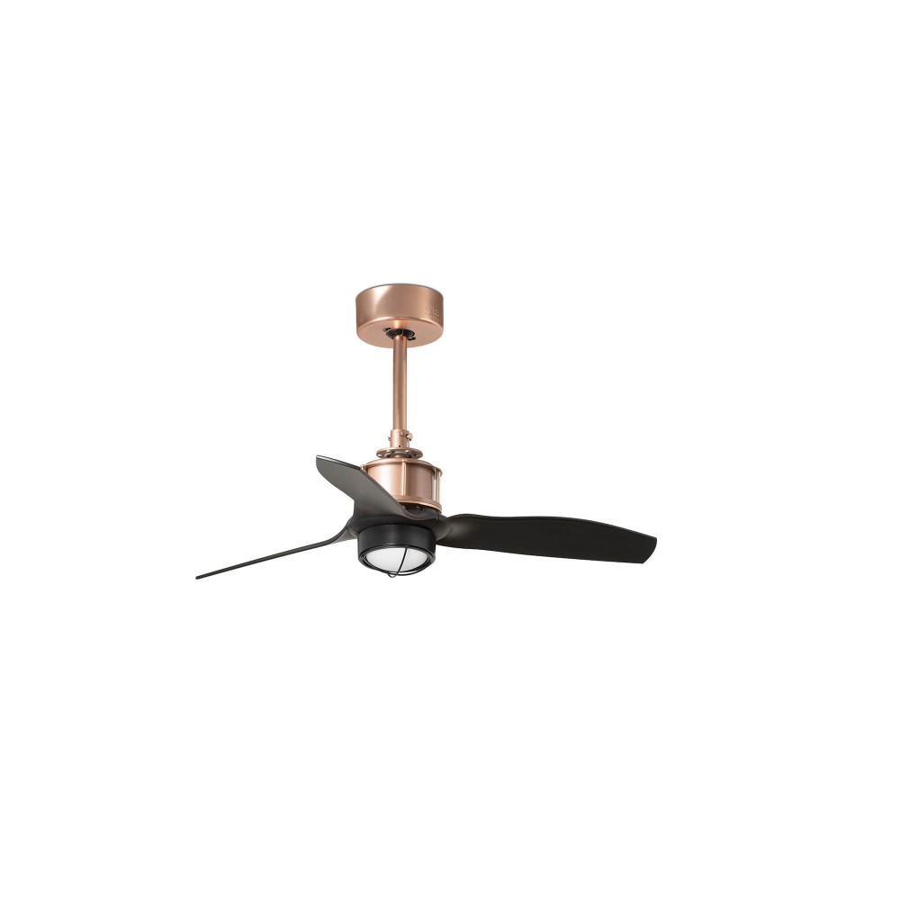 Faro Ventilador Just Fan Xs ø810 Mm Cobre 3 Palas Negras 17W 3000K 33427-10