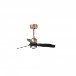 Faro Ventilador Just Fan Xs ø810 Mm Cobre 3 Palas Negras 17W 3000K 33427-10