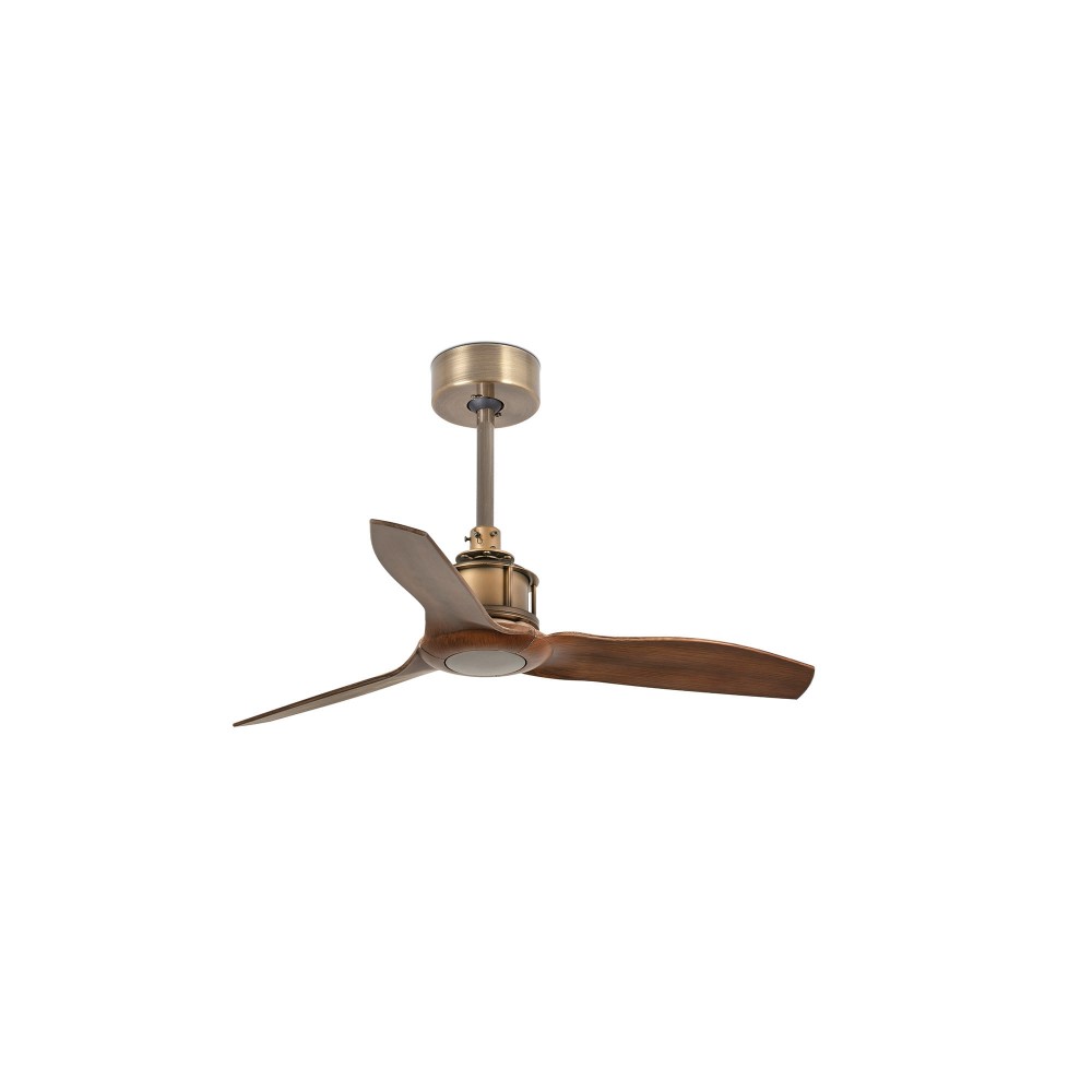 Faro Ventilador Just Fan S Ventilador Oro Viejo-Nogal Wiz 33428Ww