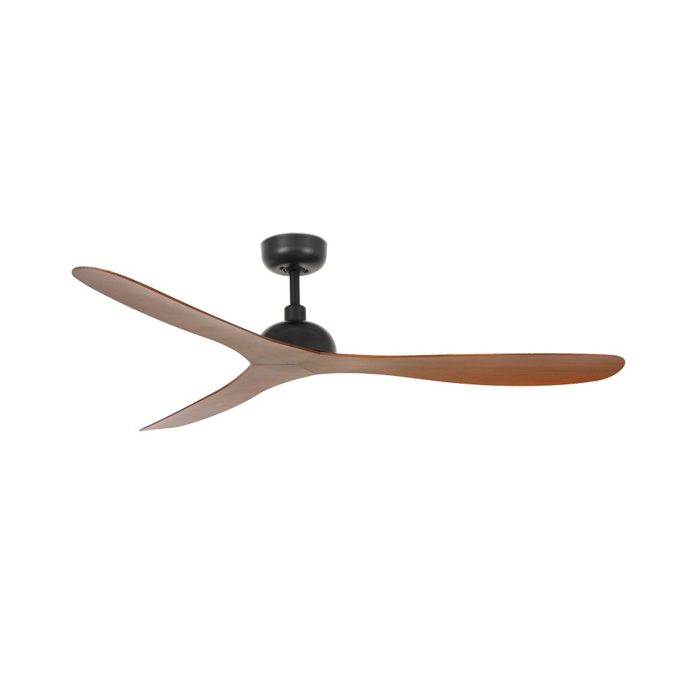 Faro Ventilador Gotland ø1320Mm Negro 3 Palas Madera 33447