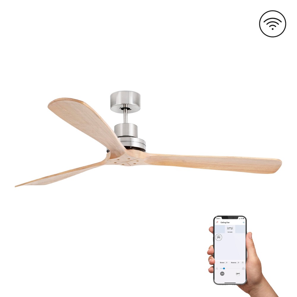 Faro Ventilador Lantau Xl Ventilador Niquel Mate-Pino Wiz 33504Dcww