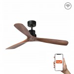 Faro Ventilador Lantau L Ventilador Negro Mate-Nogal Tuya 33516Dcwt