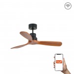 Faro Ventilador Mini Lantau S Ventilador Negro Mate-Nogal Tuya 33517Dcwt