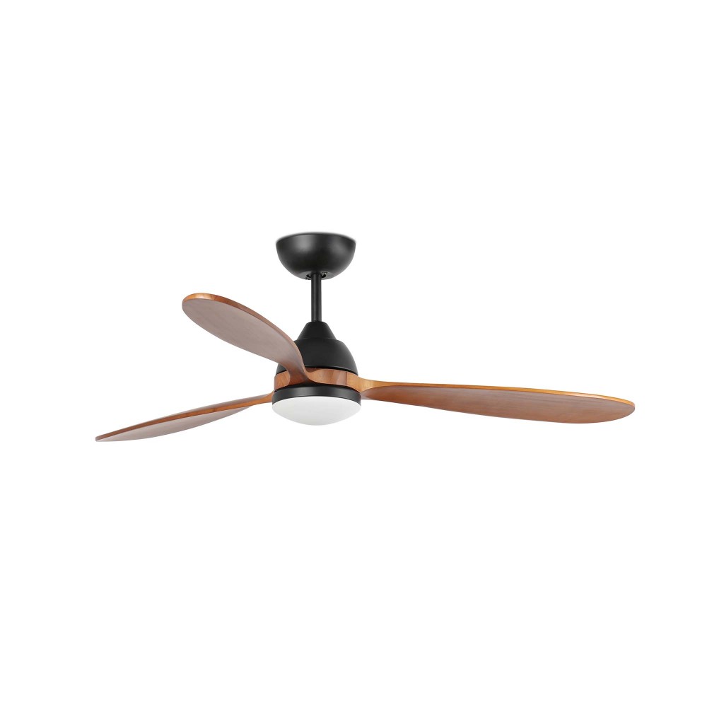 Faro Ventilador Poros L Led Ventilador Negro-Nogal Wiz 33527Ww