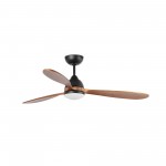 Faro Ventilador Poros L Led Ventilador Negro-Nogal Wiz 33527Ww