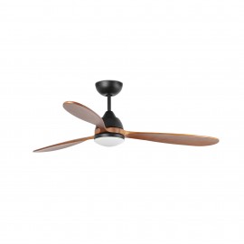 Faro Ventilador Poros L Led Ventilador Negro-Nogal Wiz 33527Ww