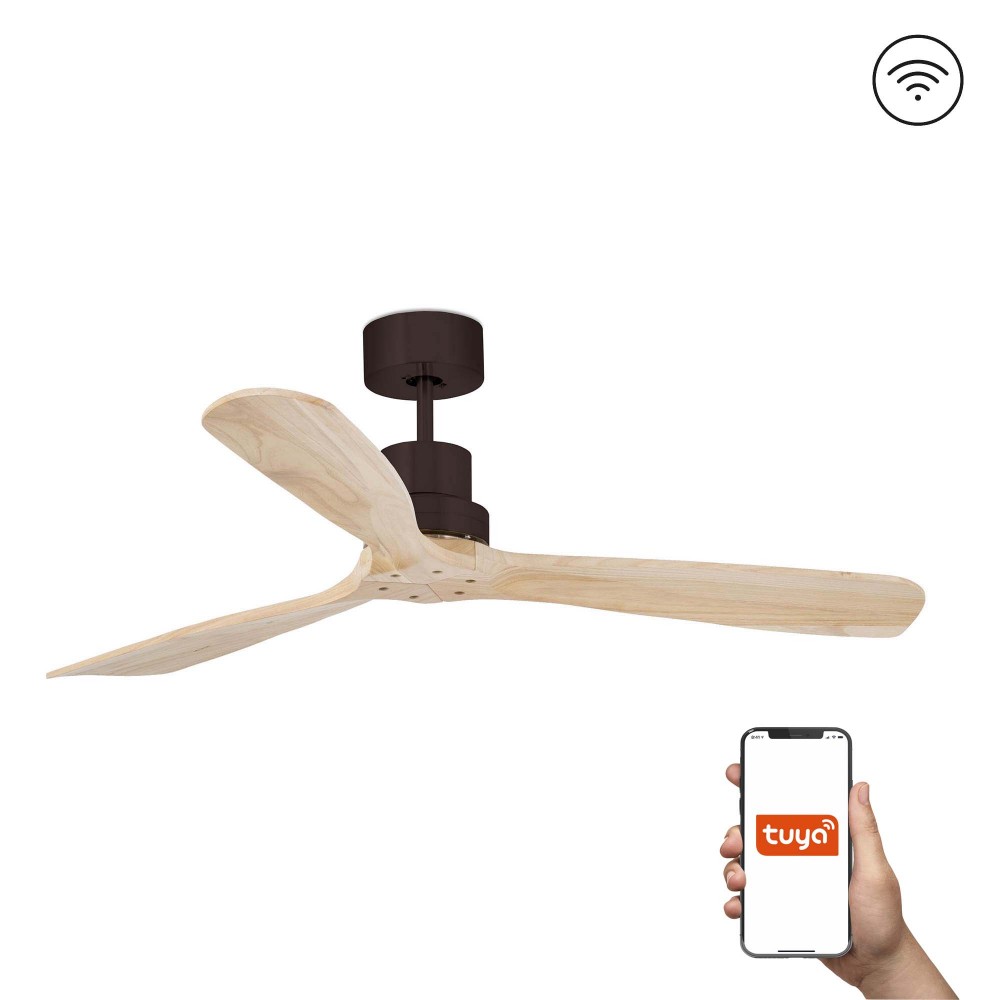 Faro Ventilador Lantau L Ventilador Marron-Pino Tuya 33562Dcwt