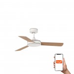 Faro Ventilador Mini Mallorca S Ventilador Blanco-Arce Tuya 33603Dcwt