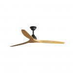 Faro Ventilador Alo Dc Ø1520mm Negro 3 Palas Madera