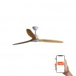 Faro Ventilador Alo L Ventilador Blanco-Madera Tuya Cct 33727Dcwt