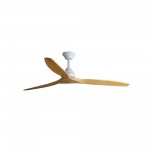 Faro Ventilador Alo Dc Ø1520mm  Blanco 3 Palas Madera