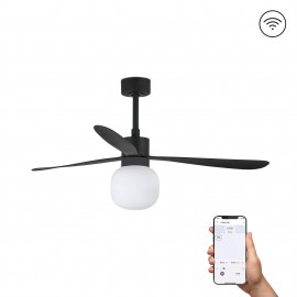 Faro Ventilador Amelia L Ball Led Ventilador Negro Wiz 33761Ww-26