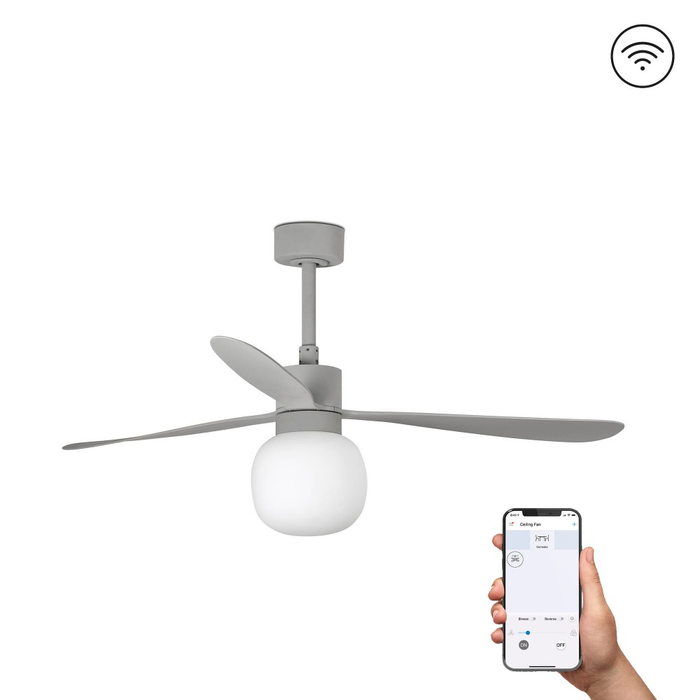 Faro Ventilador Amelia L Ball Led Ventilador Gris Tuya 33762Wt-27