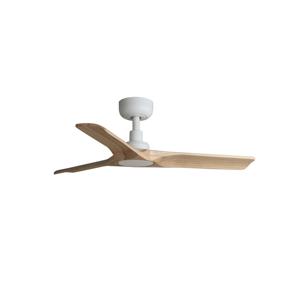 Faro Ventilador Heywood Ø900mm Blanco 3 Palas Madera Clara