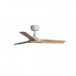 Faro Ventilador Heywood Ø900mm Blanco 3 Palas Madera Clara
