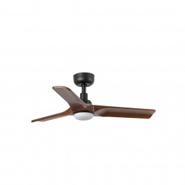 Faro Ventilador Heywood S Led Ventilador Negro-Nogal Tuya 33806Wt-1Tw