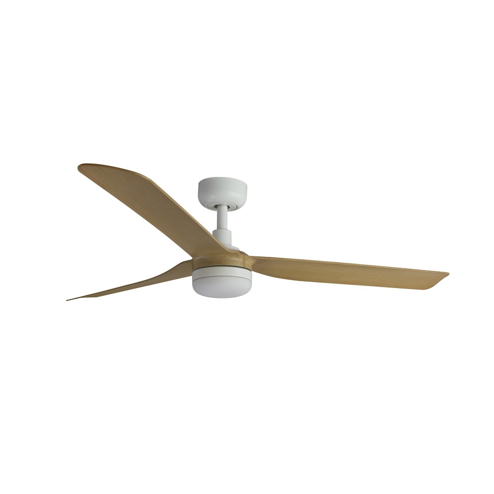 Faro Ventilador Punt ø1300Mm Blanco 3 Palas Madera Clara 24W 33816-20