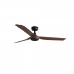 Faro Ventilador Punt ø1300Mm Negro 3 Palas Madera Oscura 33817