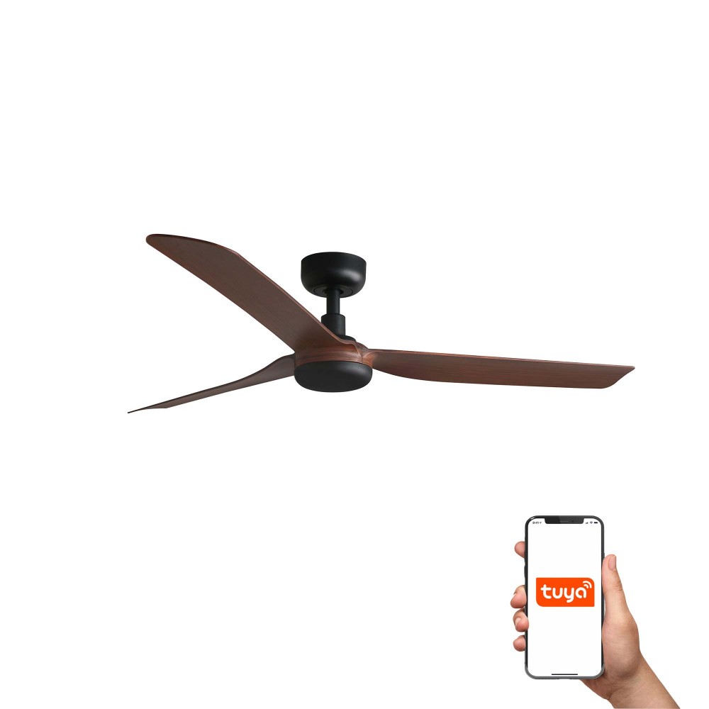Faro Ventilador Punt M Ventilador Negro-Nogal Tuya 33817Wt