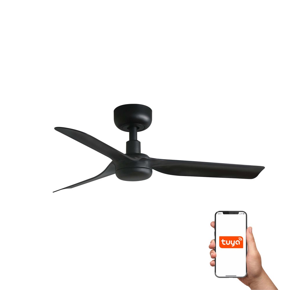 Faro Ventilador Mini Punt S Ventilador Negro-Nogal Tuya 33822Wt