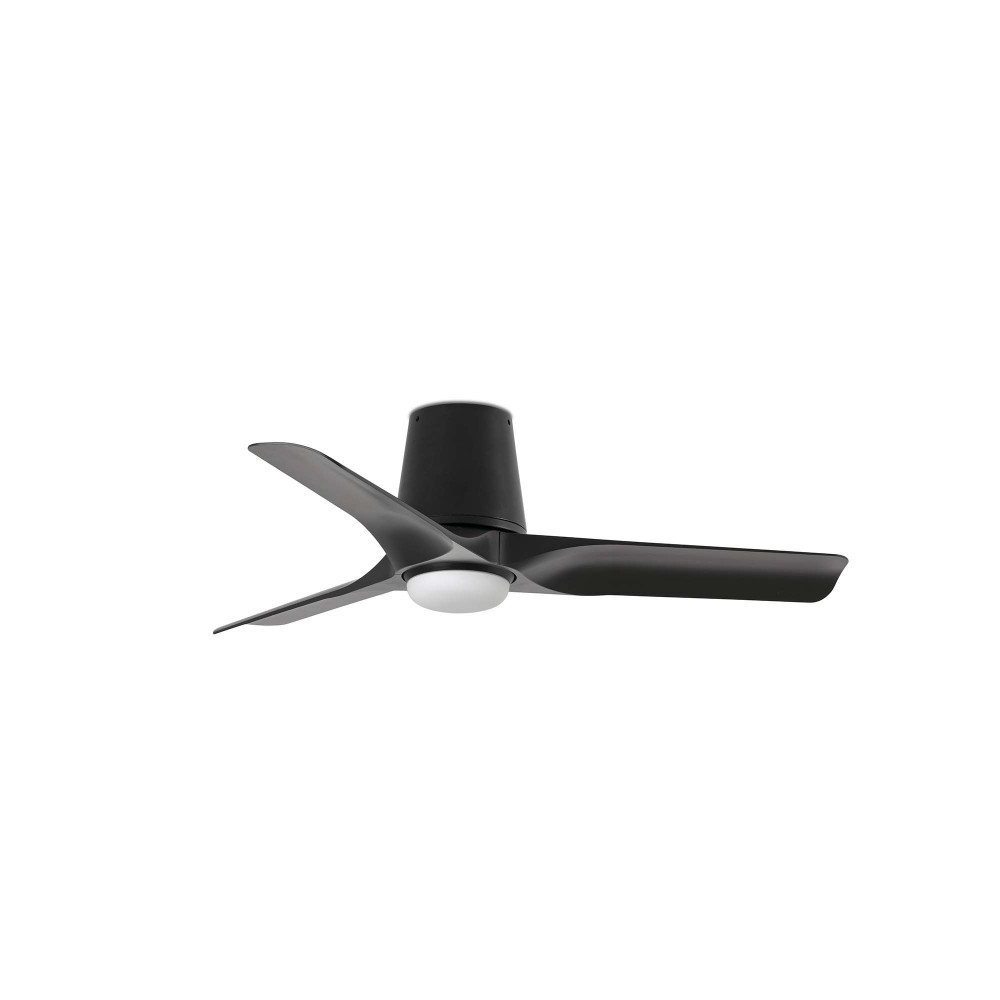 Faro Ventilador Hey Tub Led S Ventilador Negro-Madera Oscura Dc Tuya 33827Wt-1Tw