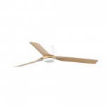 Faro Ventilador Punt Tub M Ø1300mm Blanco 3 Palas Madera Clara