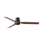 Faro Ventilador Punt Tub M Ø1300mm Negro 3 Palas Madera Oscura